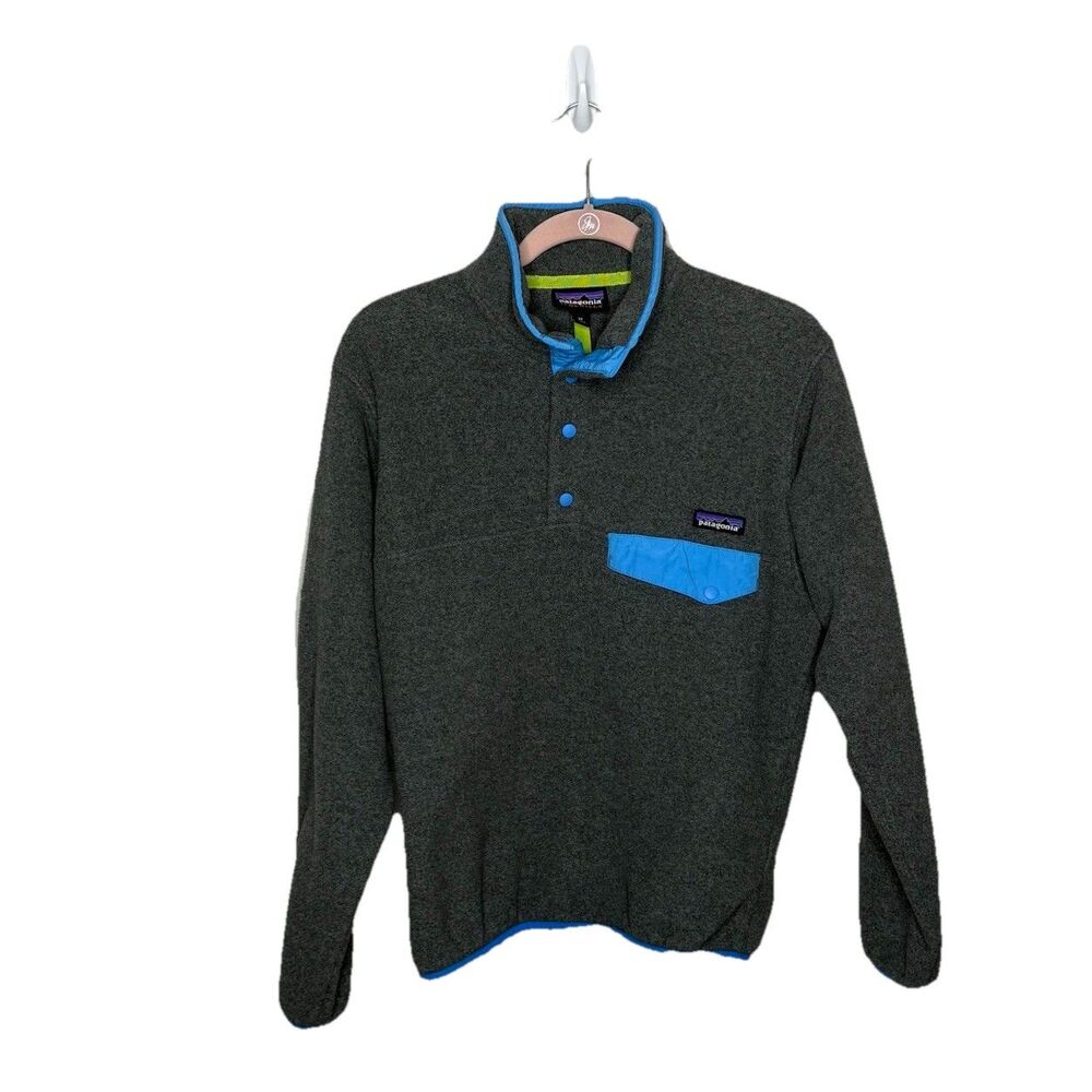 Patagonia Synchilla Snap-T Pullover Sweater Fleece 25580 Men's Size XS Grey Blue